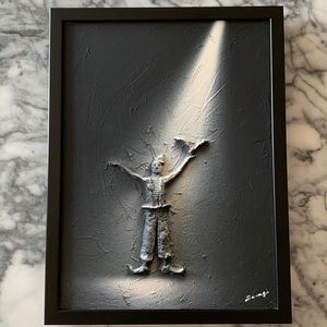 Clown in the Spotlight in Black Frame